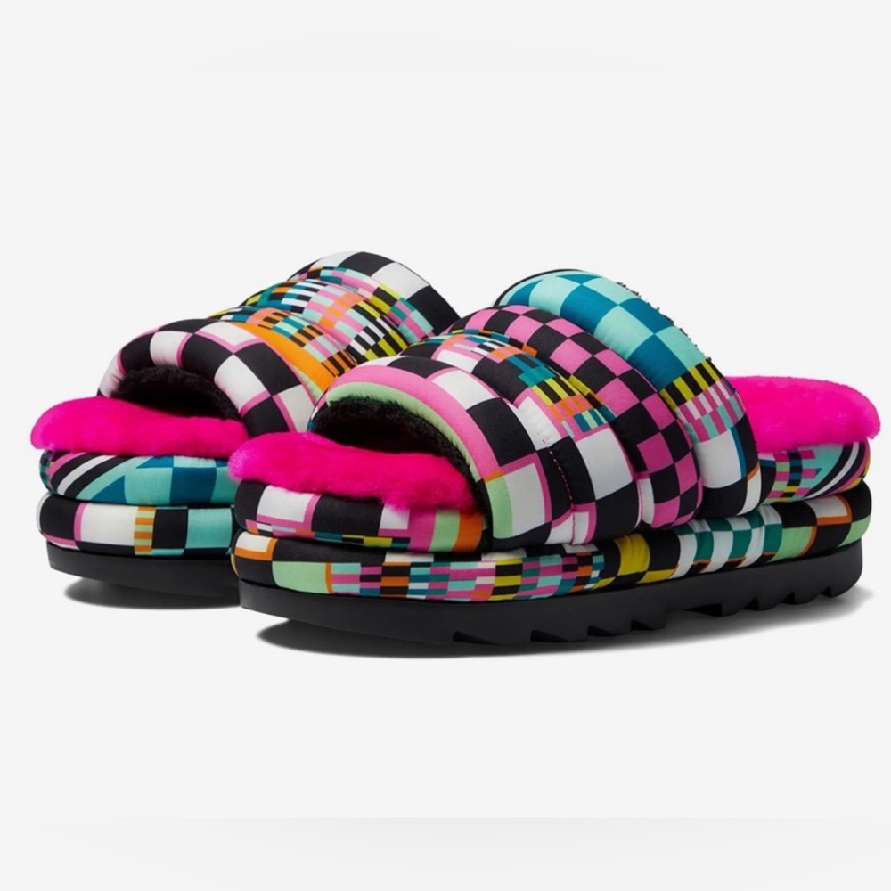 UGG Pink and Black Platform Shoes